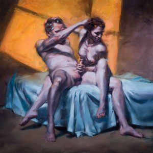 Ölbild, Intime Distanzen, Figurative Malerei, Contemporary Realism, Couple, Paar, stefan_nuetzel